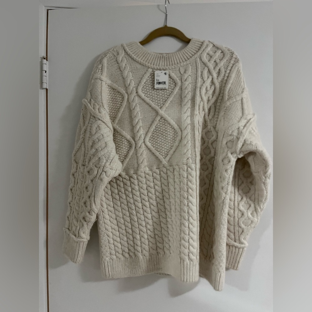 Free people cable knit sweater